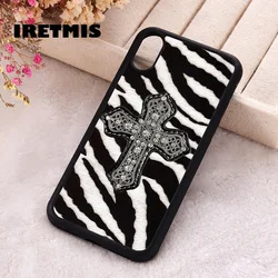 Iretmis Phone Cover Case For iPhone X XS Max XR 11 12 13 PRO MINI 14 15 16 Plus Rubber Silicone HOLY ZEBRA