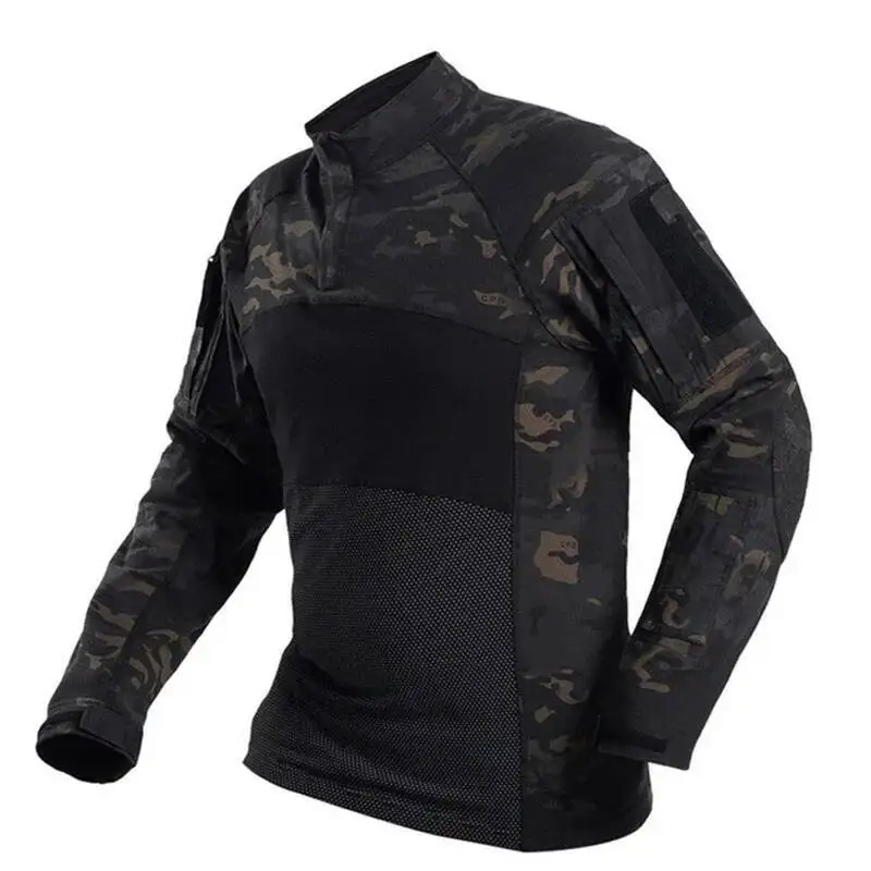 

Hunting Mens Camouflage Tactical T Long Sleeve Brand Cotton Breathable Hiking Frog Shirt Men Training Shirts S XL