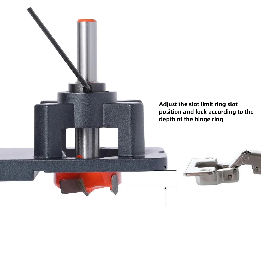 Woodworking Upgrade 35mm Concealed Hinge Jig Kit Hinge Boring Jig Drilling Guide Locator for Face Frame Cabinet Cupboard Tools