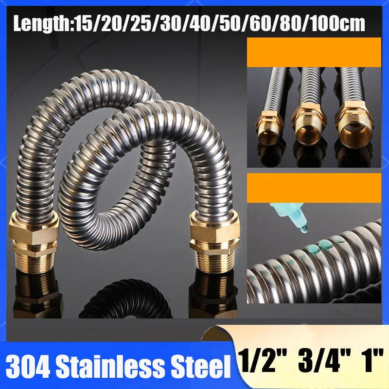 Copper Male Thread 304 Stainless Steel Bellows 1/2