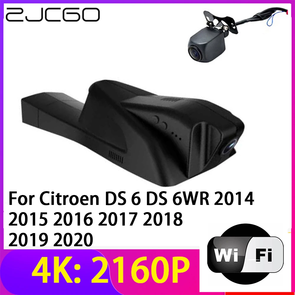 

ZJCGO 4K 2160P Dash Cam DVR Camera 2 Lens Recorder Wifi Night Vision for Citroen DS 6 DS 6WR 2014 2015 2016 2017 2018 2019 2020