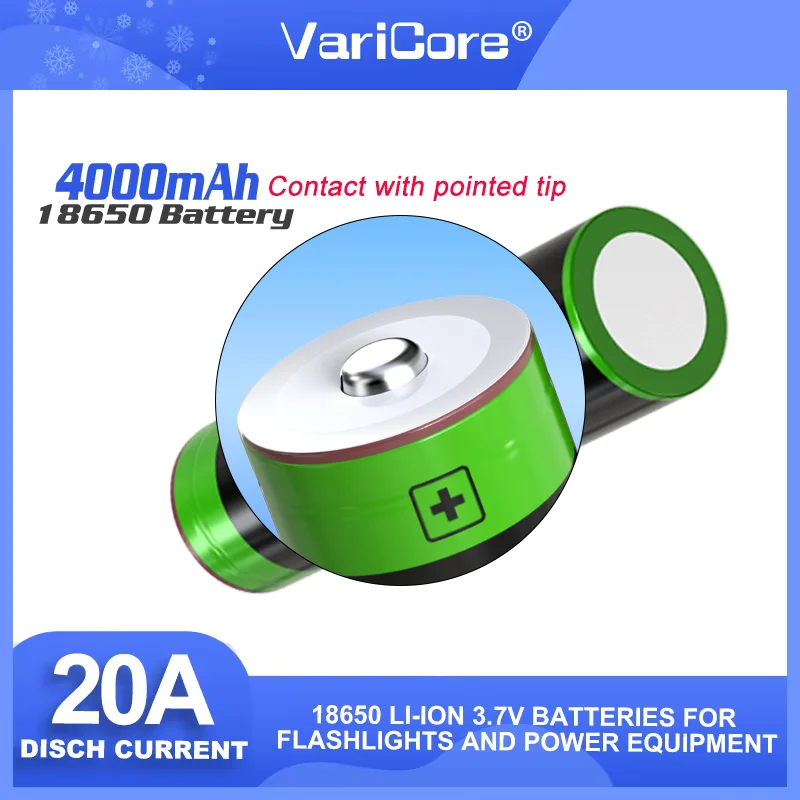 الأصلي VariCore 40A VC-2140 مع طرف 3.7 فولت 4000 مللي أمبير 21700 بطارية ليثيوم عالية السعة قابلة للشحن للأداة الكهربائية En St