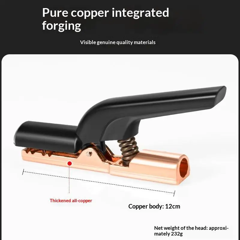 Heavy Duty Welding Electrode Holder Anti Scald Non Slip Grip Insulated Anti Scald Copper Jaw Welding Clamp For Welding Jobs