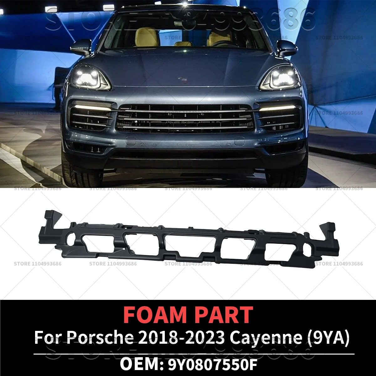 

Для Porsche Cayenne 2018-2023 года (9YA) кронштейн переднего бампера, пенопластовая часть OEM 9Y0807550F 9Y0807550 9Y0807550BG 9Y0807550C 9Y0807550E