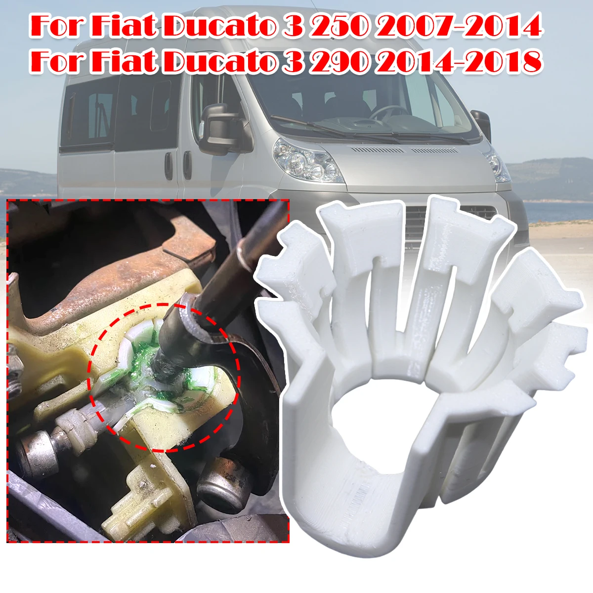 Gear Linkage Assembly Bushing Shifter Bearing Shell Gearstick Lever Rod Selector Bush Replace For Fiat Ducato 3 250 290 07-2018