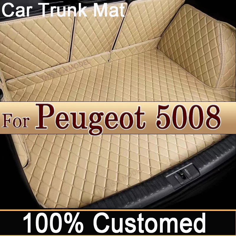 

Кожаные Коврики для багажника Peugeot 5008 2017-2019, 7 сидений