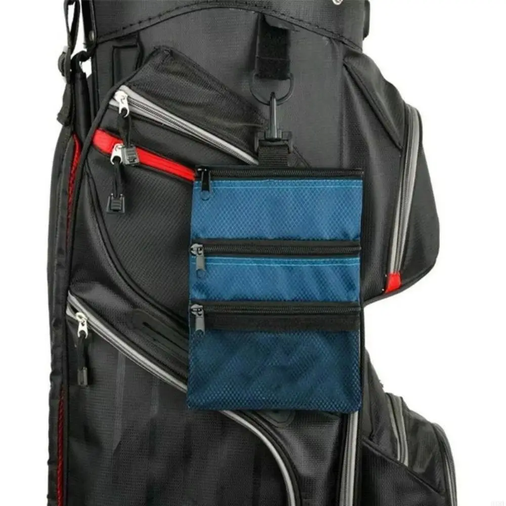 Multipurpose Waterproof Golf Ball Bag Three Layer Large Capacity Golf Accessory Bag Lightweight Portable Golf Carrier Traveling