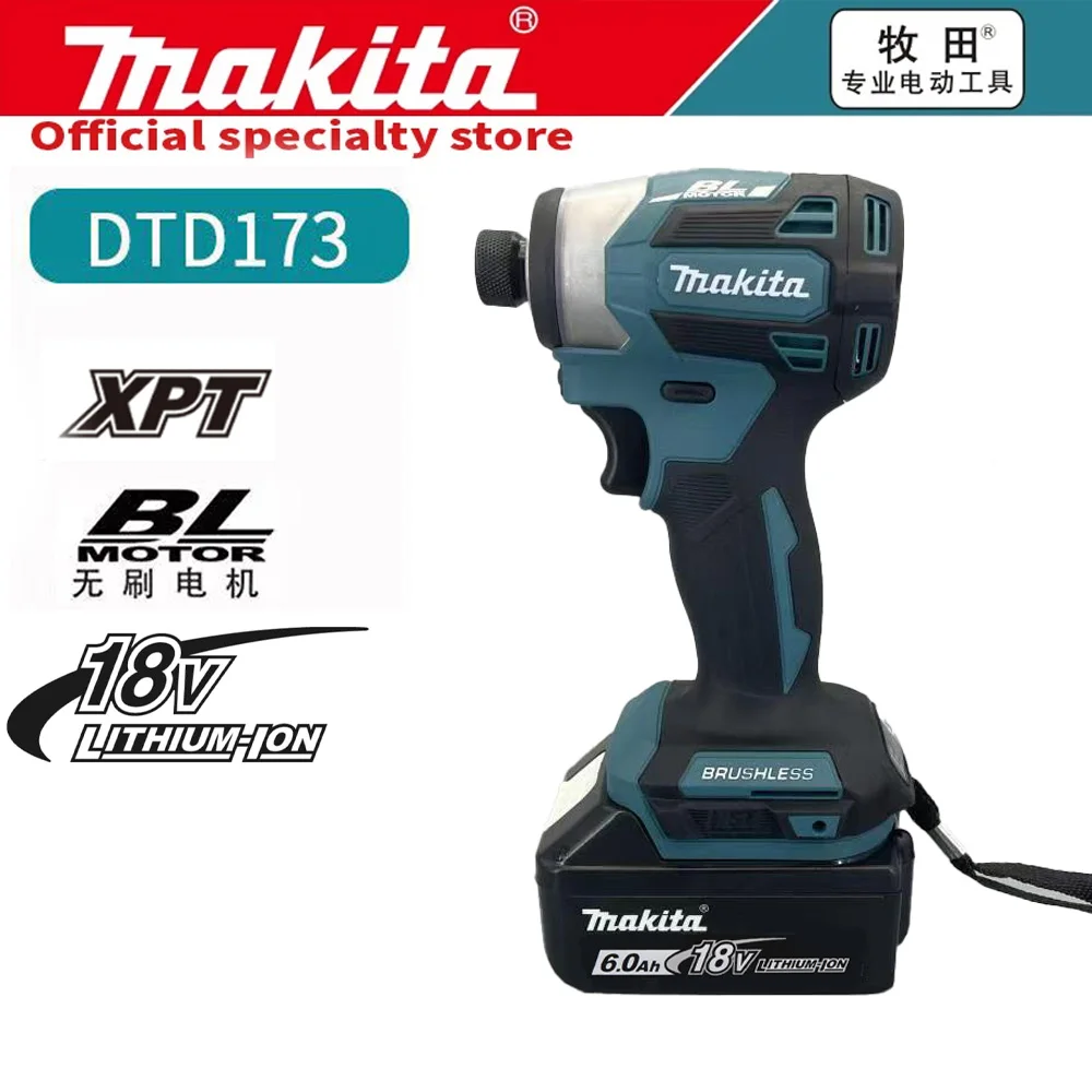 

FOR Makita battery Lithium Screwdriver New Dtd173 Impact Screwdriver Set Household Electric Screwdriver Electric Hand Drill