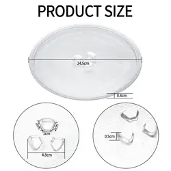 Microwave Glass Plate Turntable Cooking Tray Replacement 9.6Inches for Small Microwaves Accessory Durable Resistant
