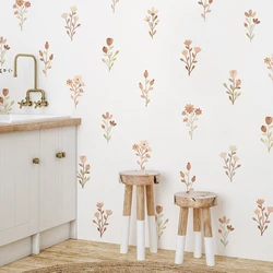 Watercolor Flower Wall Sticker Baby Nursery Boho Floral Daisy Wall Decal Bedroom Living Room Home Decor