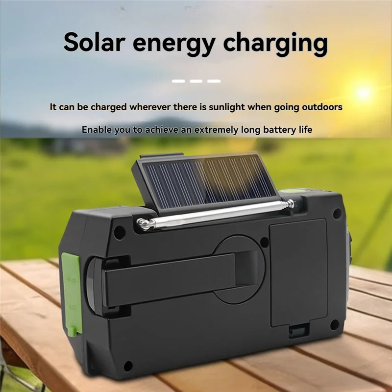 

Y67A-Emergency Weather Radio FM/AM/NOAA Portable Hand Crank Radio ,Flashlight ,Solar Powered 4000Mah For Outdoor Camping Europea