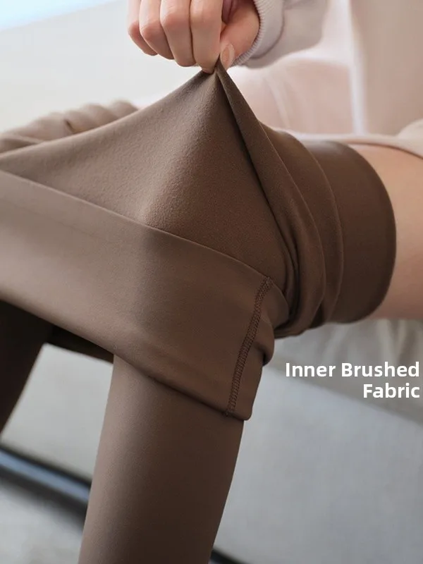 

High Waist Thiened Fce Yoga Pants Women's arkskin Tightening Boting Trousers Autumn Winter High Waist Abdomen Lifti...