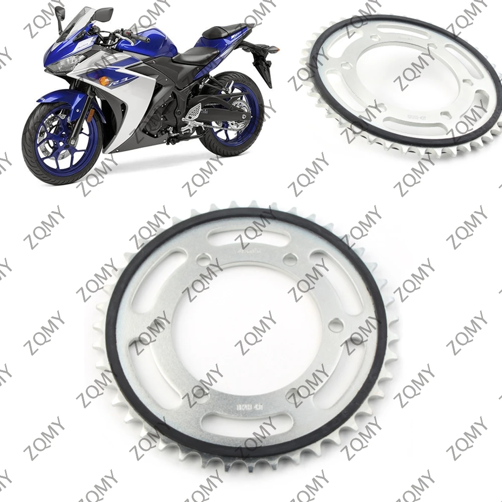 1Pcs Motorcycle Engine Chain Drive Rear Sprocket 43TFor Yamaha YZF R3 2015 2016 2017 2018 / YZF-R3 15 16 17 18