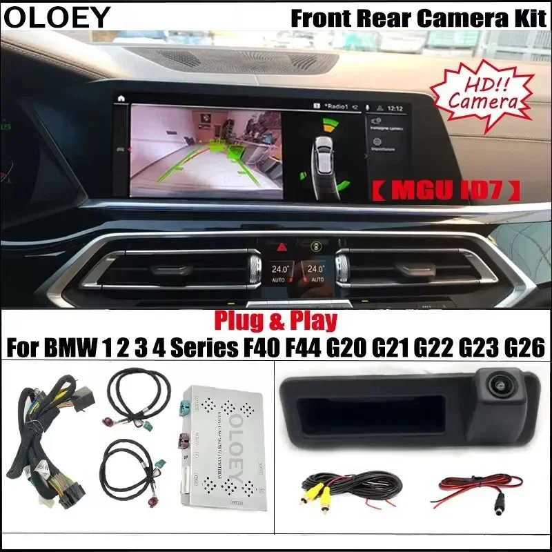 

For BMW 1 2 3 4 Series F40 F44 G20 G21 G22 G23 G26 MGU ID7 Front Rear View Reverse Camera Interface Original Screen Decoder