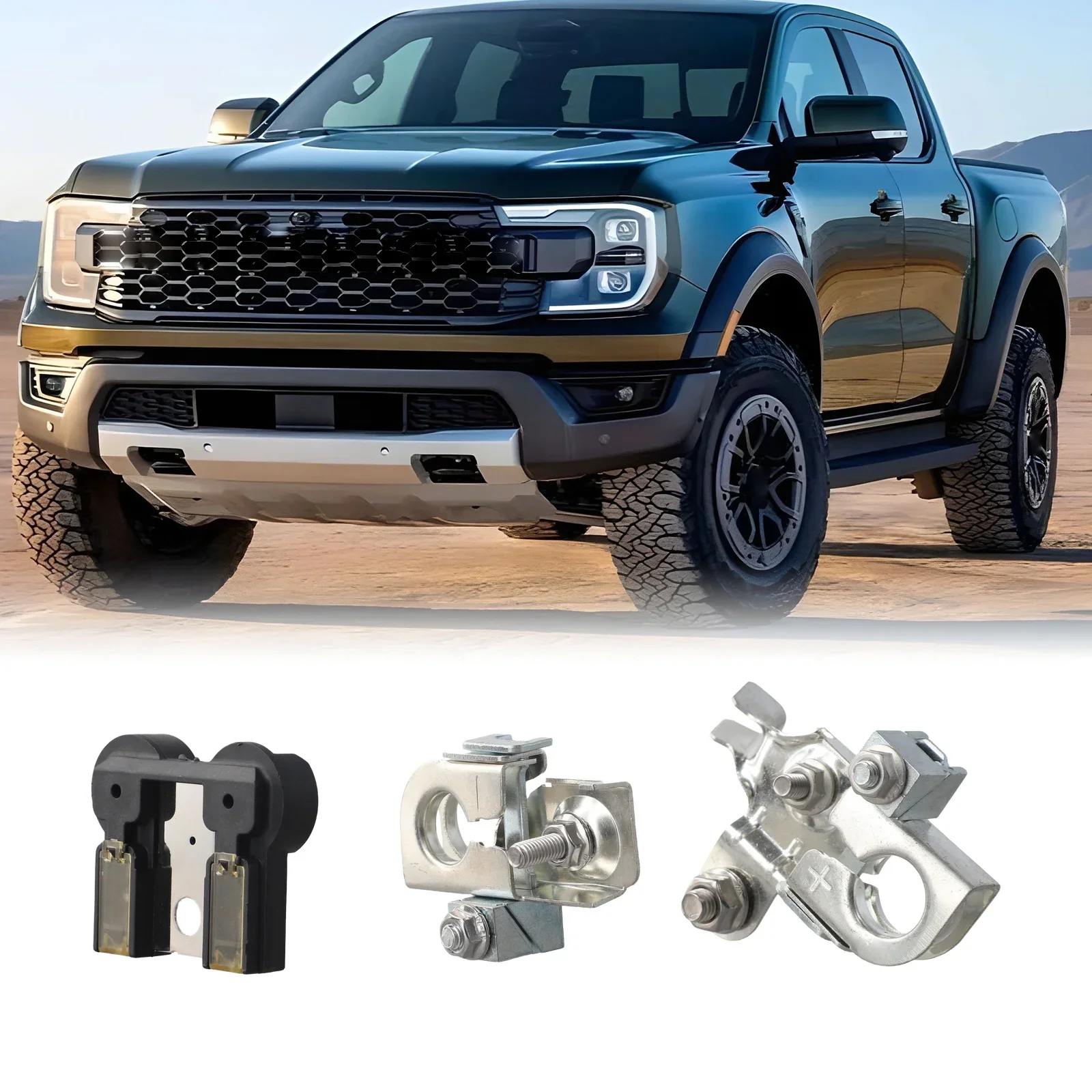 

Battery Fuse And Positive & Negative Battery Terminal Clamps BT4Z-14450-AA+926-879+926-0101 For Ford F150 11-14 Accessories