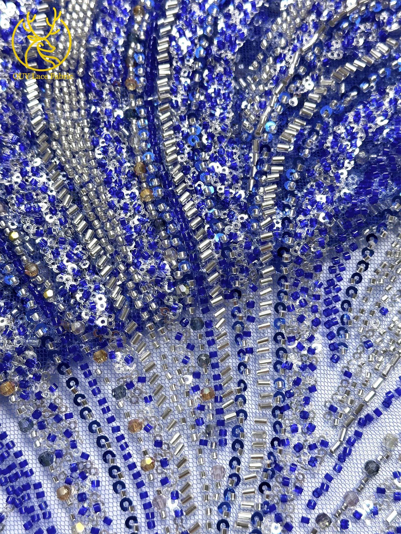 2026 Neuester nigerianischer Luxus-Bräutigam-Spitzenstoff mit Handperlen, afrikanischer Pailletten-Spitzenstoff, geeignet für Hochzeit, Party, Kleid, Sewin – Detail 18