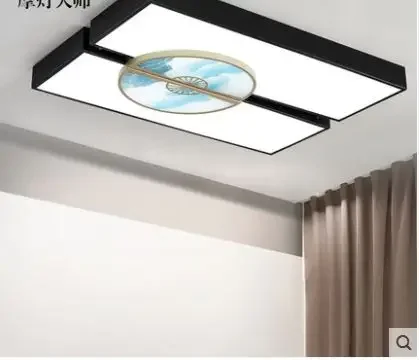 Nova lâmpada de teto chinesa sala de estar simples e moderno criativo ultra-fino macarons combinação de pacote de iluminação de casa inteira