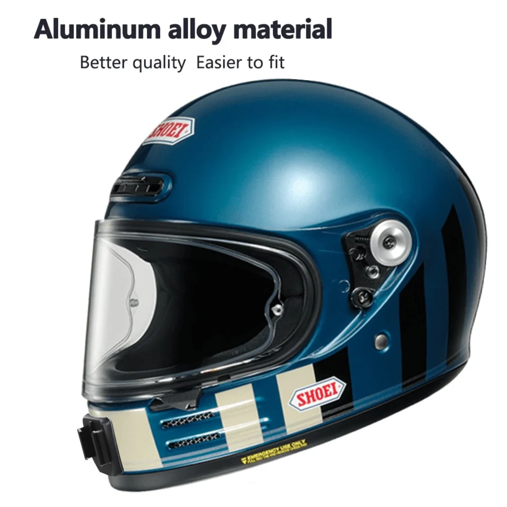 Casco de motocicleta de cara completa personalizado para SHOEI GLAMSTER, montaje de barbilla para GoPro Hero12 11 10 Insta360 X3 X2 ONE Rs, accesorio de cámara