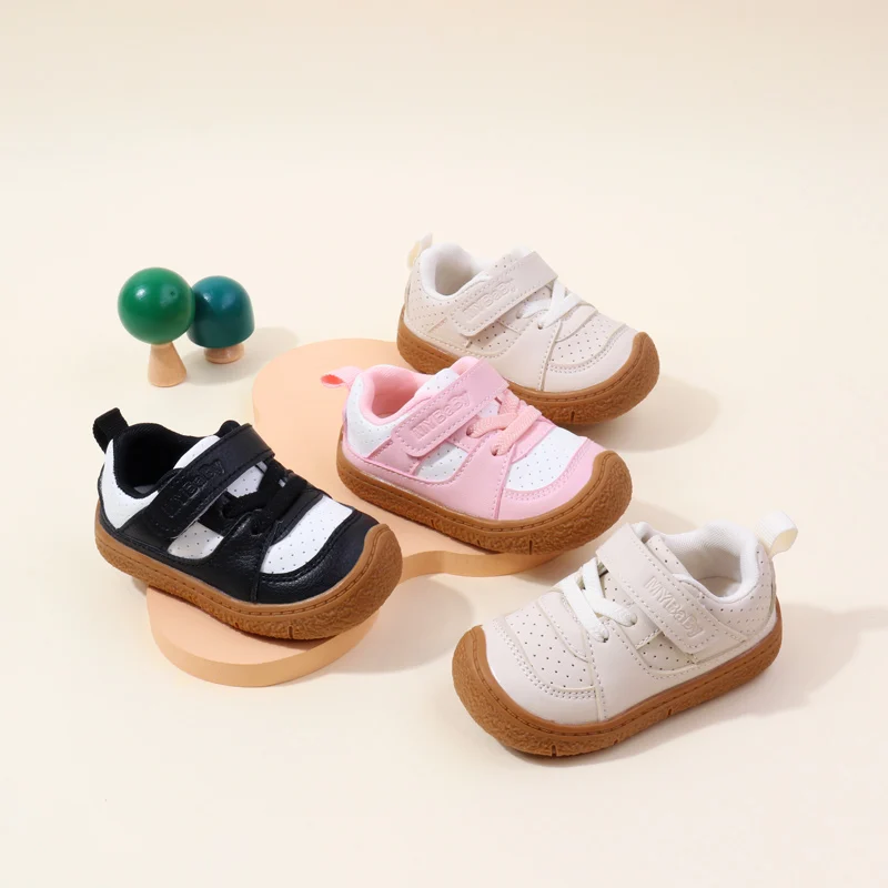 Baby Shoes High Quality Toddler 1-5 Years Rubber Sole Anti-slip Soft PU for Boys and Girls Spring and Autum Style Ooydoor BM06