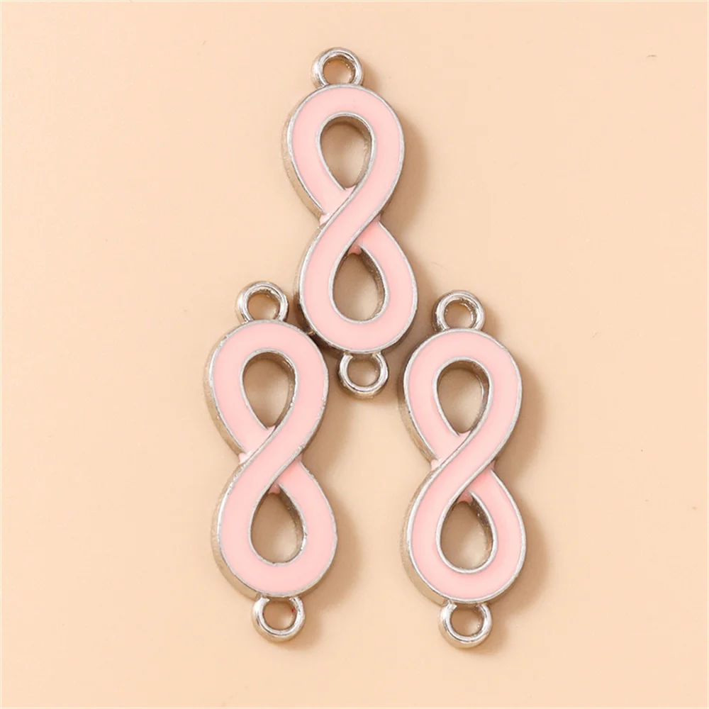 Leslie 20 Stück 10x27mm Emaille Bunte Unendlichkeitssymbol-Anhänger für Schmuckherstellung DIY Unendlichkeits-Anhänger Armband Halskette Zubehör – Detail 10