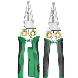 LAOA Electrician's pliers, multi-function wire stripper, 8-in-1 stainless steel needle-nose pliers with electrical measurement