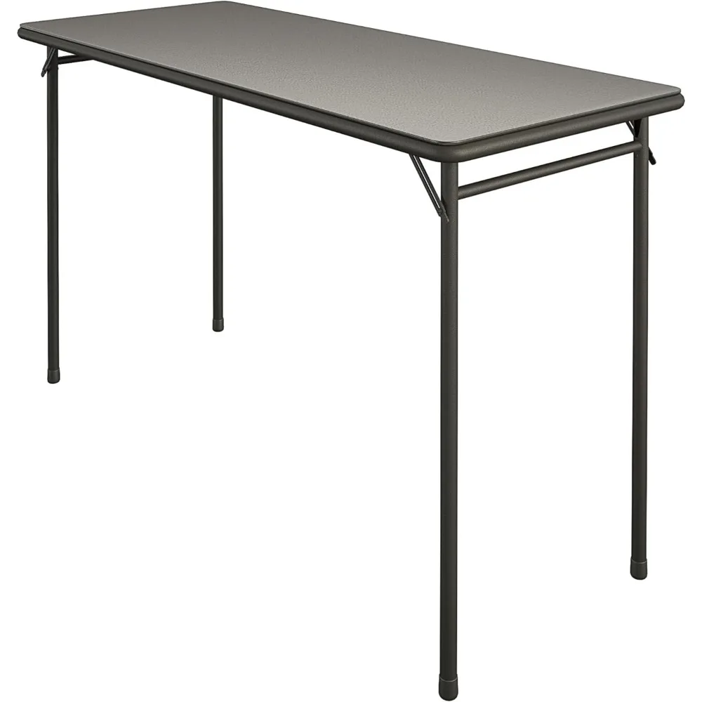 Mesa plegable superior de vinilo, color negro, 20x48 pulgadas