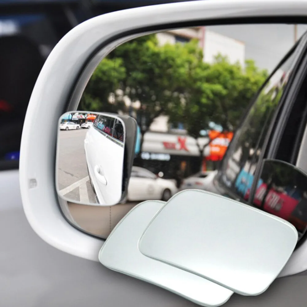 Car Blind Spot Mirror 2PCS 360 Degree Adjustable Car Rearview Convex Mirror For Car Reverse Wide Angle Parking Rimless Mirrors