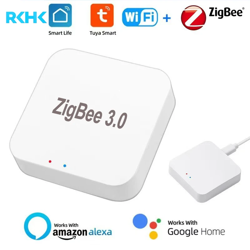 Tuya Zigbee 3.0 Gateway Hub Smart Home Bridge Wireless Smart Life APP Remote Control Automation Device Works with Alexa Google