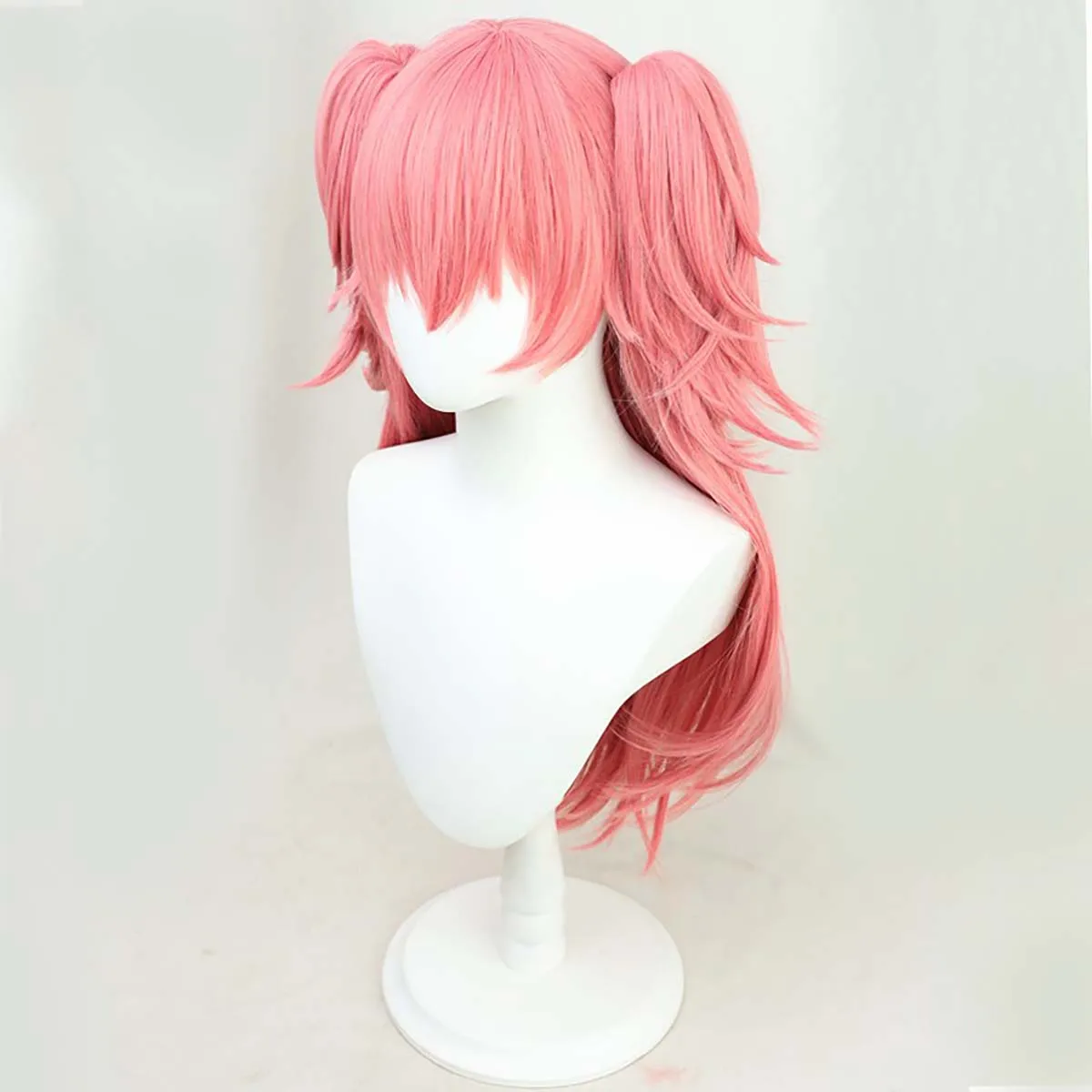 Halloween Party Project Sekai Momoi Airi Long Pink Double Ponytail Heat Resistant Hair Wig For Women
