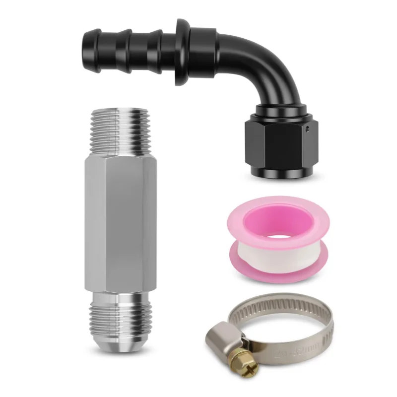 アップグレードされたヒーターホースコネクターは、ダッジラム6.7Lカミンズ2007.5+に適合、10ANプッシュロックフィッティング