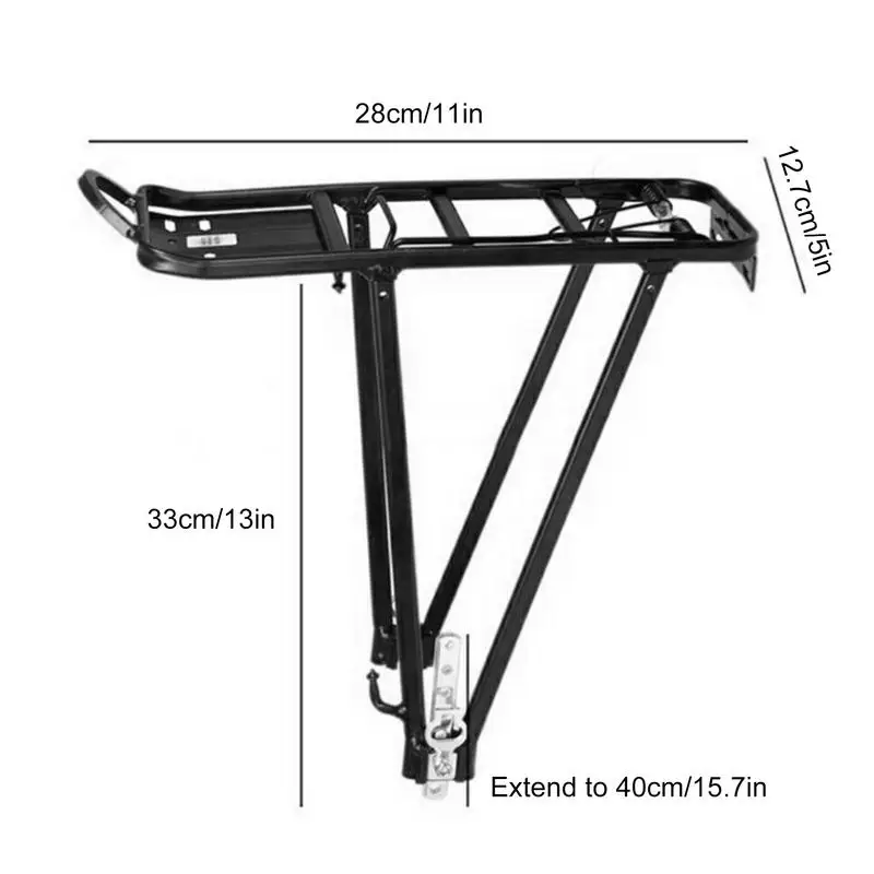 Estante de carga para ciclismo, portaequipajes resistente y ajustable, organizador para 77lbs