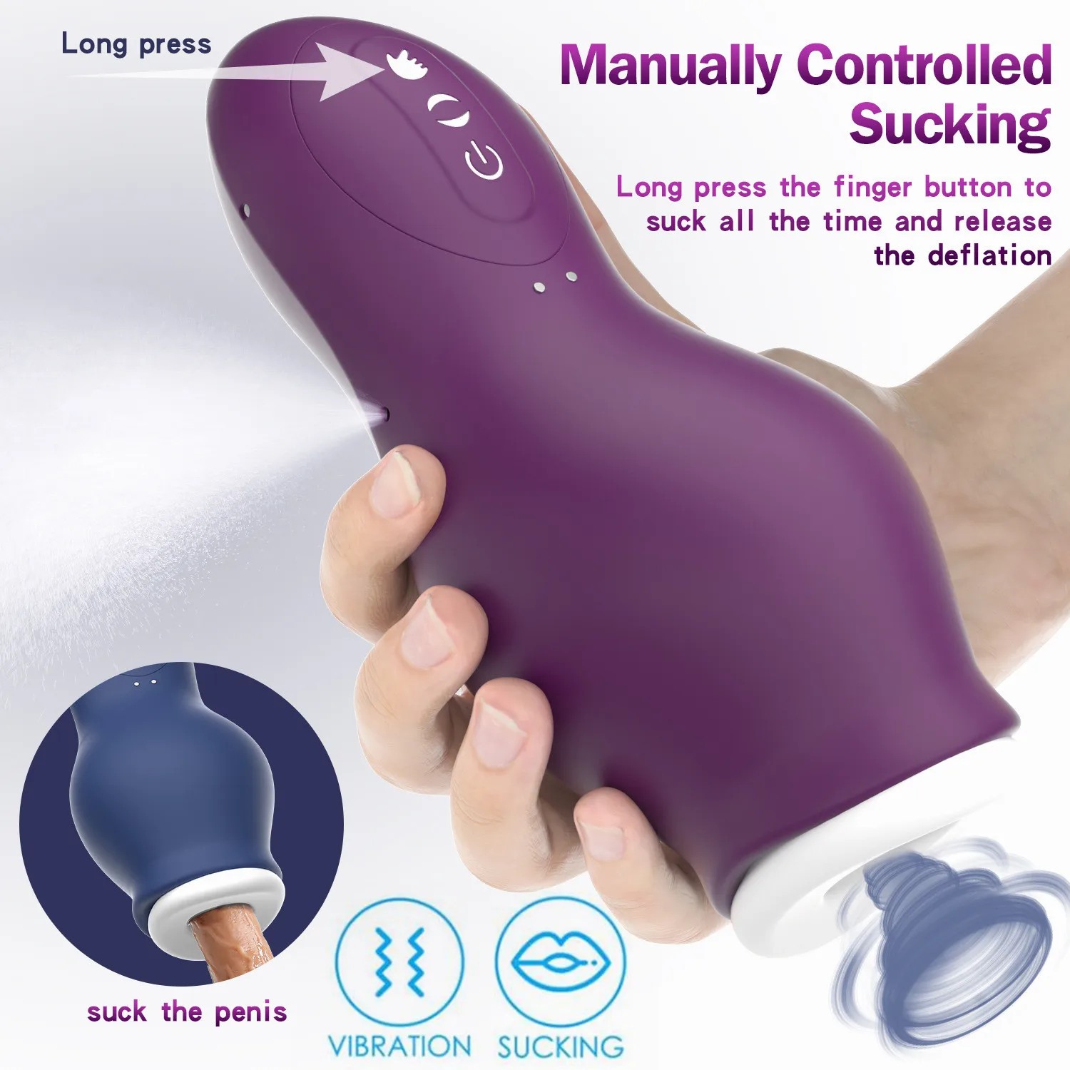 Chupadora Rotativa Automática Masculina, Oral, Vaginal, Pênis, Pulso Elétrico, Vibrador de Silicone, Boquete, Masturbador Adulto, Brinquedo Sexual