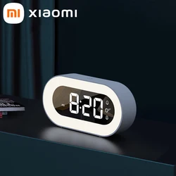 Xiaomi Youpin LED sveglia digitale controllo vocale luce notturna Design orologi da tavolo lettore musicale orologio elettronico luminoso nuovo