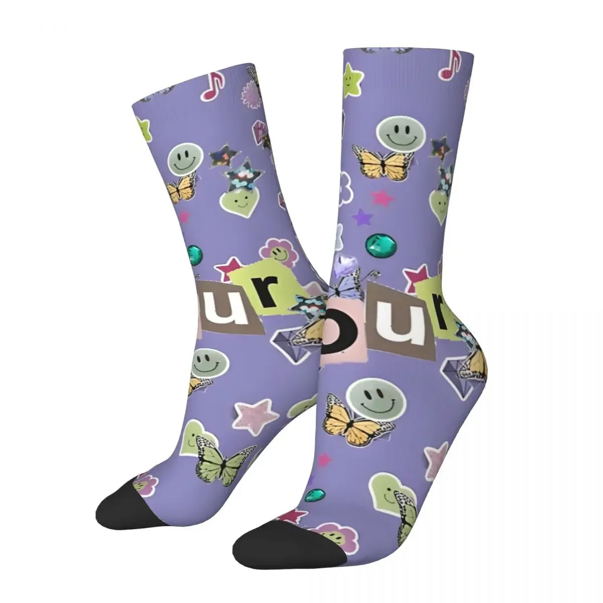 

Hip Hop Vintage Sour Designs Available In Several Products Crazy Men's Socks Unisex student Harajuku Pattern Novelty Crew Sock