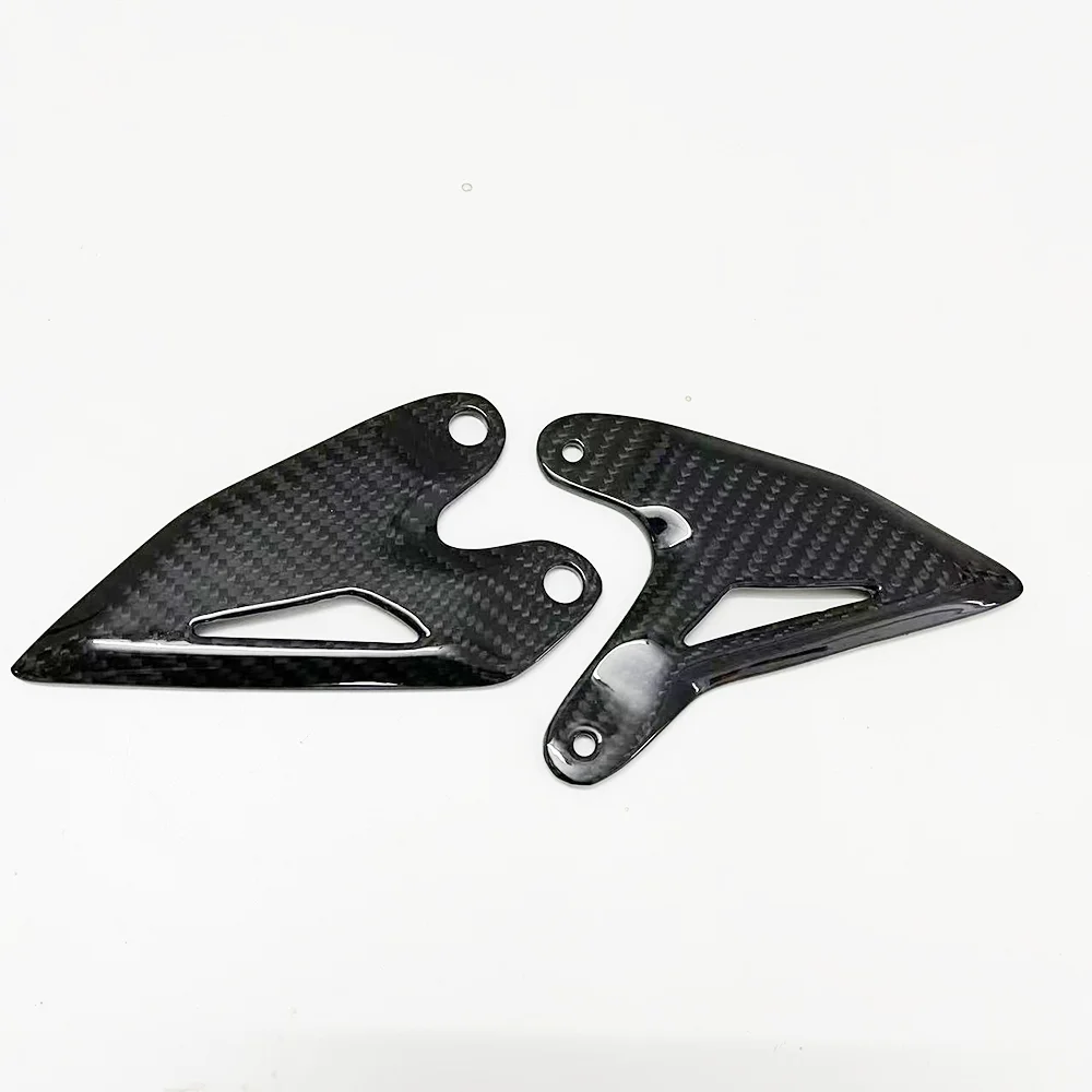 Nuovo Per Kawasaki Ninja 500 2024- Pedali Del Motociclo In Fibra di Carbonio Set Ruota Posteriore Accessori Tallone Protezioni