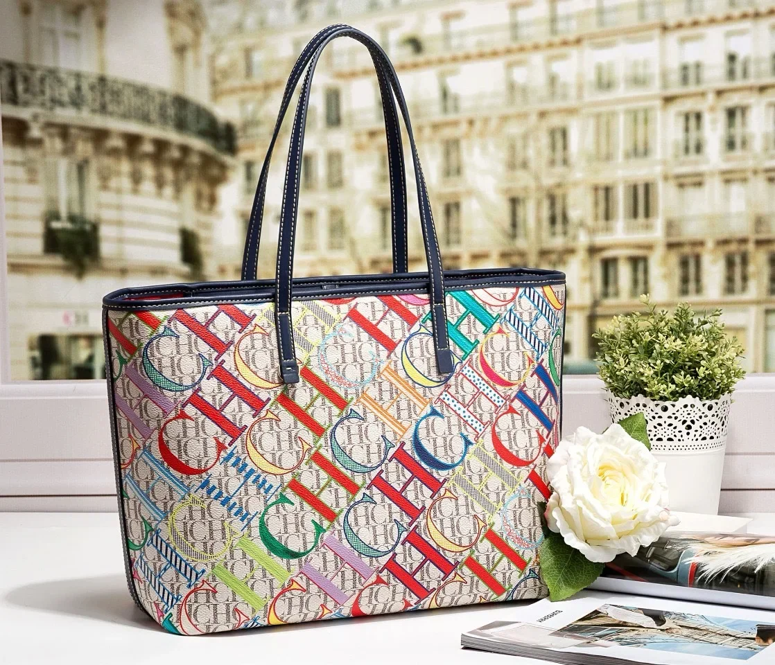 

Popular Women Tote Bag Leather Handbag Elegant Classic From Famous Designer Luxury Brand Ladies Spacious Bag