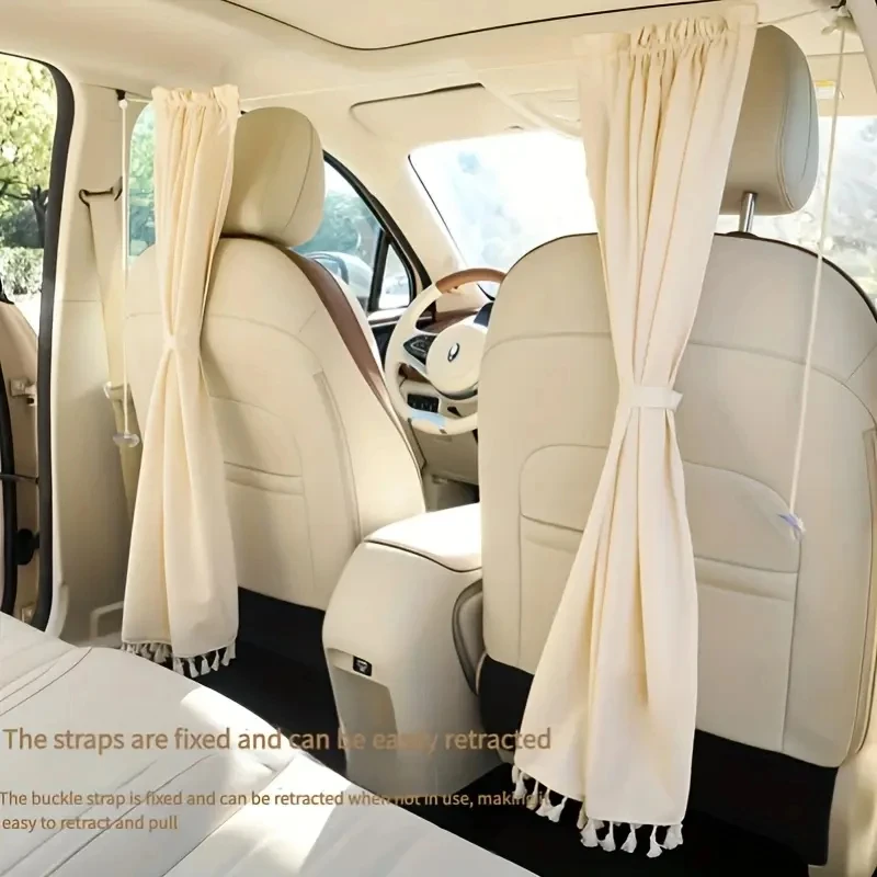 1Pc Car Front and Rear Seat Privacy Partition Curtain Anti-Peeping Blackout Divider Sunshade for Vehicle Interior