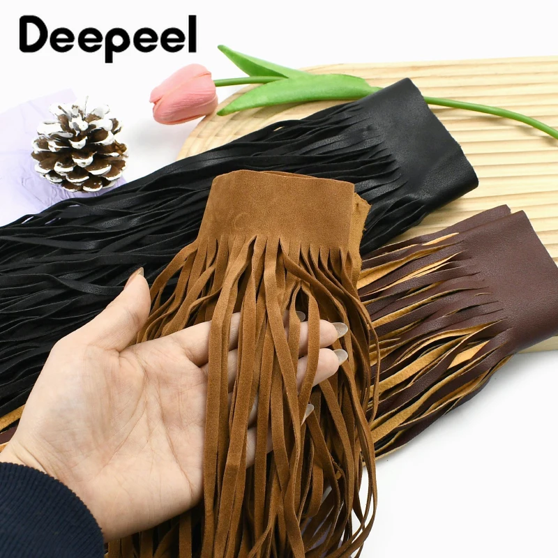

1Pc 64*50/70/80cm Suede/Faux Leather Fringe Tassels Lace Trim Latin Dress Garment Decorative Trimmings Fringes Sewing Accessory