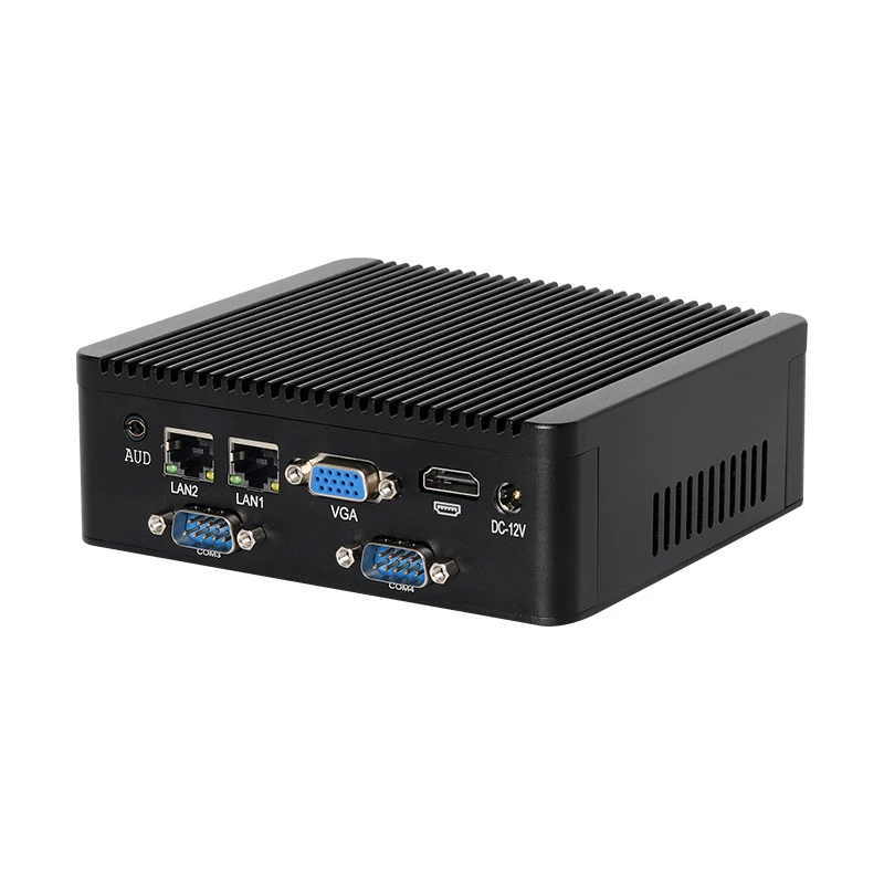 BEBEPC Mini PC Industri tanpa kipas Intel Celeron N5100 DDR4 2 LAN 4 COM RS232 RS485 WiFi 4G LTE Windows 11/10 Linux Computador