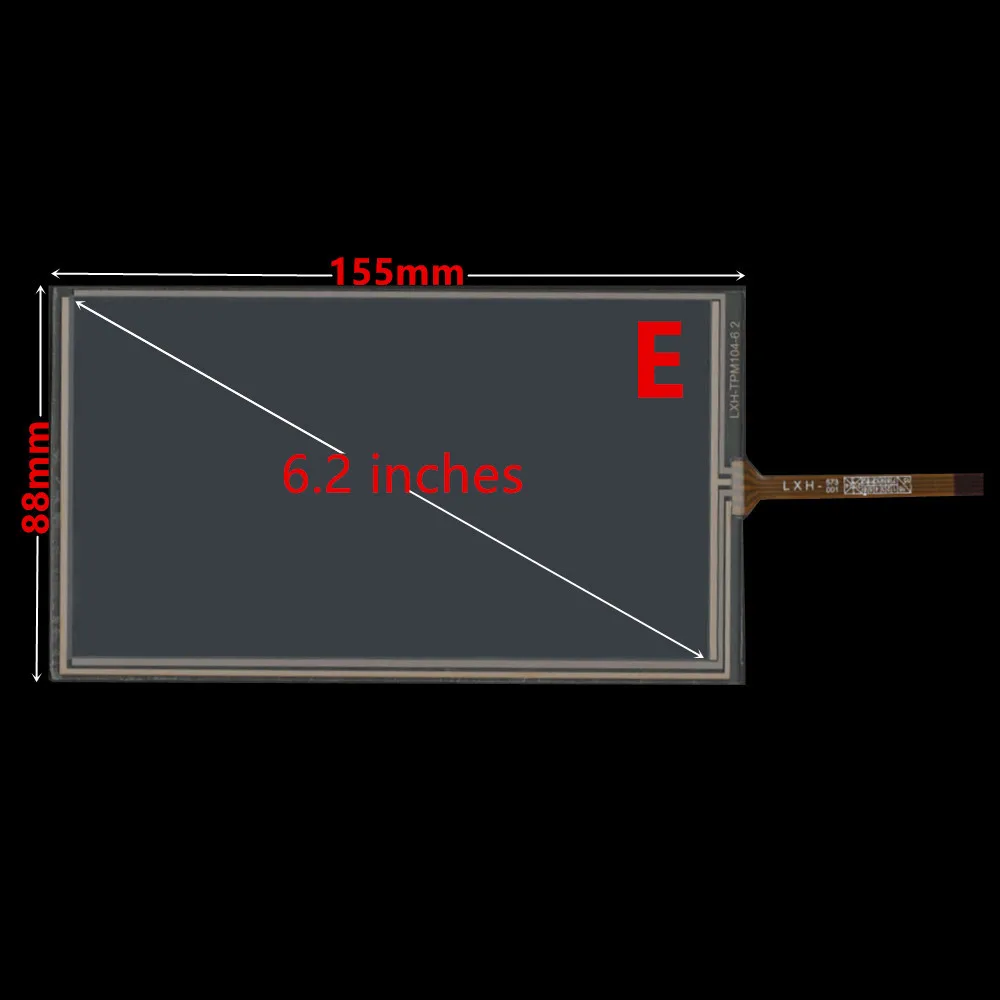 6.2 Inch 155mm*88mm Resistance Digitizer Touch Screen Panel Glass For Car DVD GPS Navigation Multimedia Replacement Parts