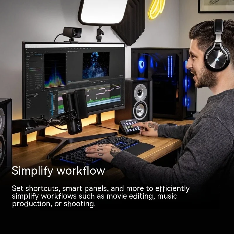 Elgato Stream Deck MK.2 Wielofunkcyjny panel konsoli do transmisji na żywo Designerski asystent biurkowy Mini klawiatura makro Biuro dla graczy