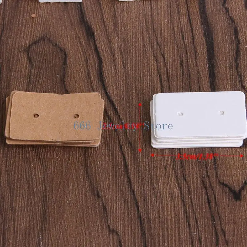 F2TD 100x/set Price Label Tag Earring Display Cards Holder Blank Jewelry Display Card