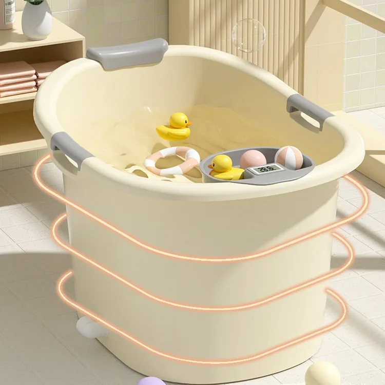 

Household thickened baby swimming children can sit in the bathtub, children's bath bucket, foot bucke