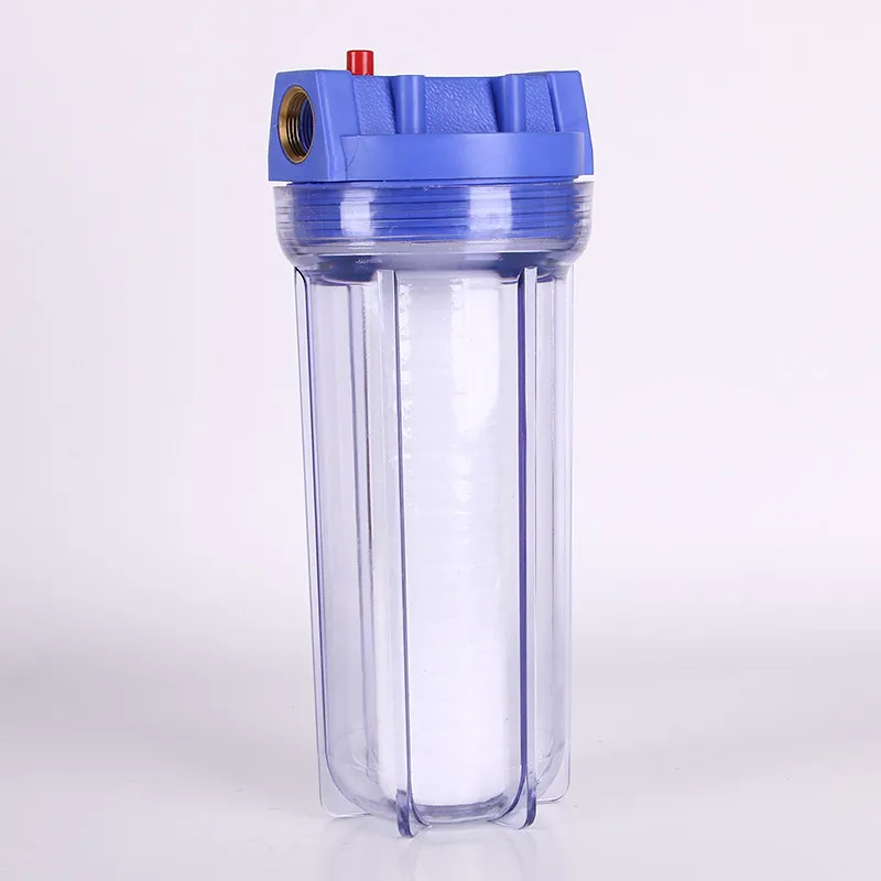 10 inch transparent medium, pipeline front filter bottle explosion-proof pressure 4/6 minutes 1 inch copper port
