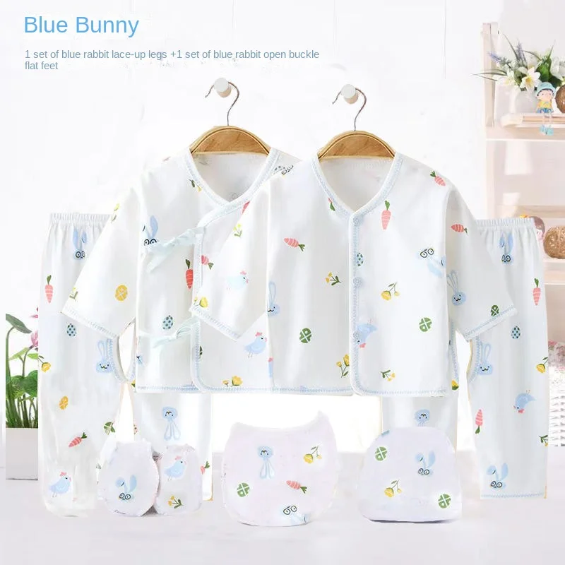 7Piece Newborn Baby Stuff Toddler Clothes Cartoon Cute Cotton T-shirt+Pants+Hats Infant Boys Girls Clothing Set Baby Underwear