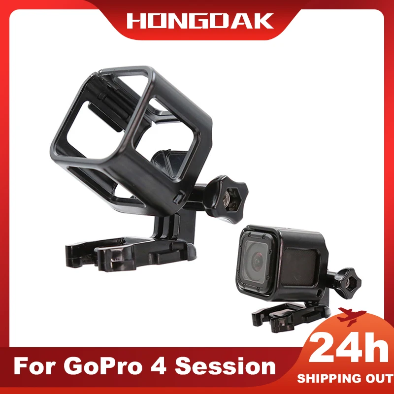 HONGDAK Standard Border Protector Protective Frame Case for GoPro Hero 4 5 Session with Rotation Adapter Action Camera Accessory