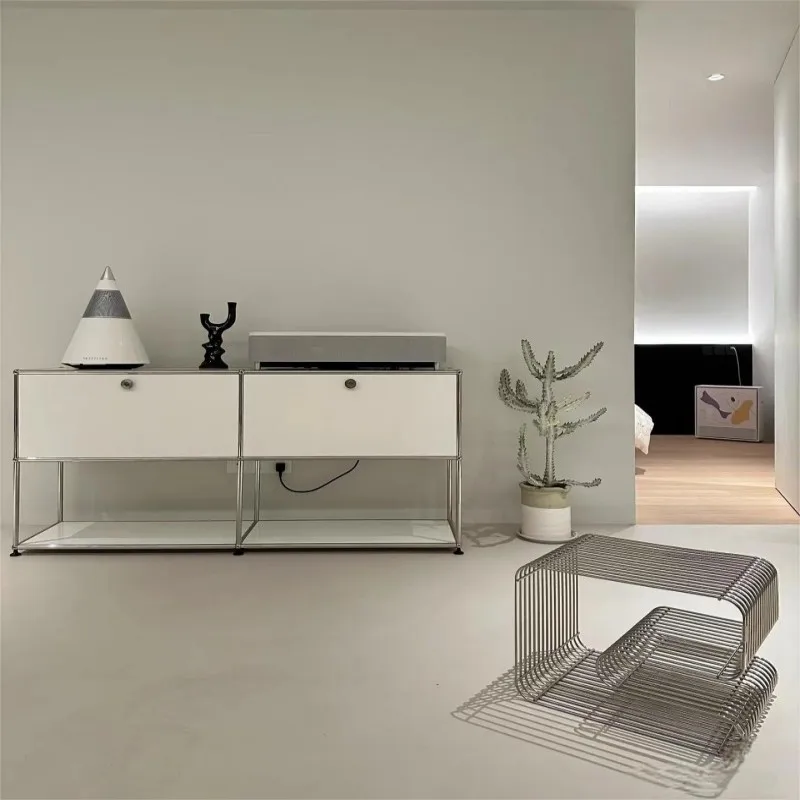 Nordic Minimalist Modern Side Table, Living Room Sofa Corner Table, Geometric Coffee Table, Artistic Portable Coffee Table, Side Table, Italian Minimalist Home Sofa Side Table, Corner Table image 5