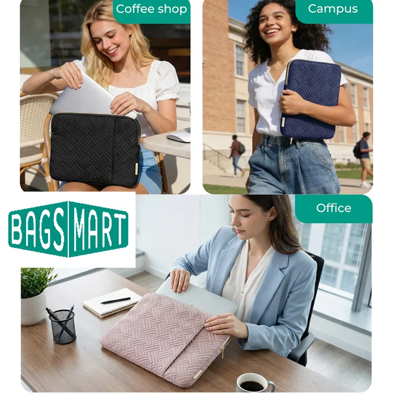 BAGSMART 13-13.3 inch Laptop Sleeve Portable Laptop Cover Compatible Computer Protective Case with Pocket