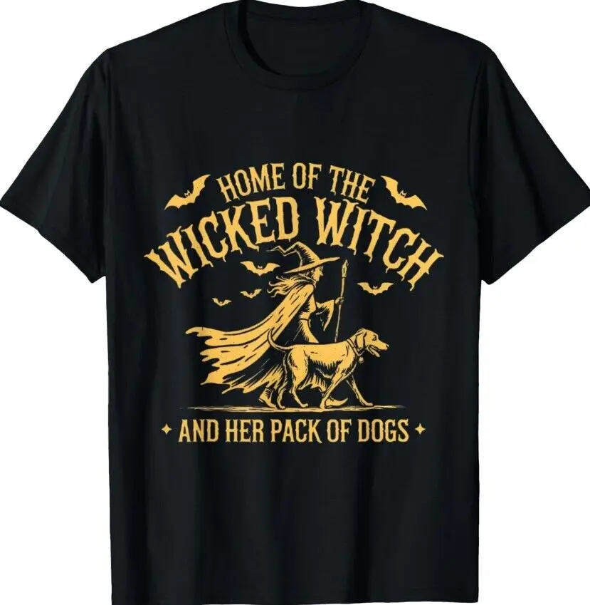 Home of the wicked witch and her pack of dog funny Halloween T-Shirt