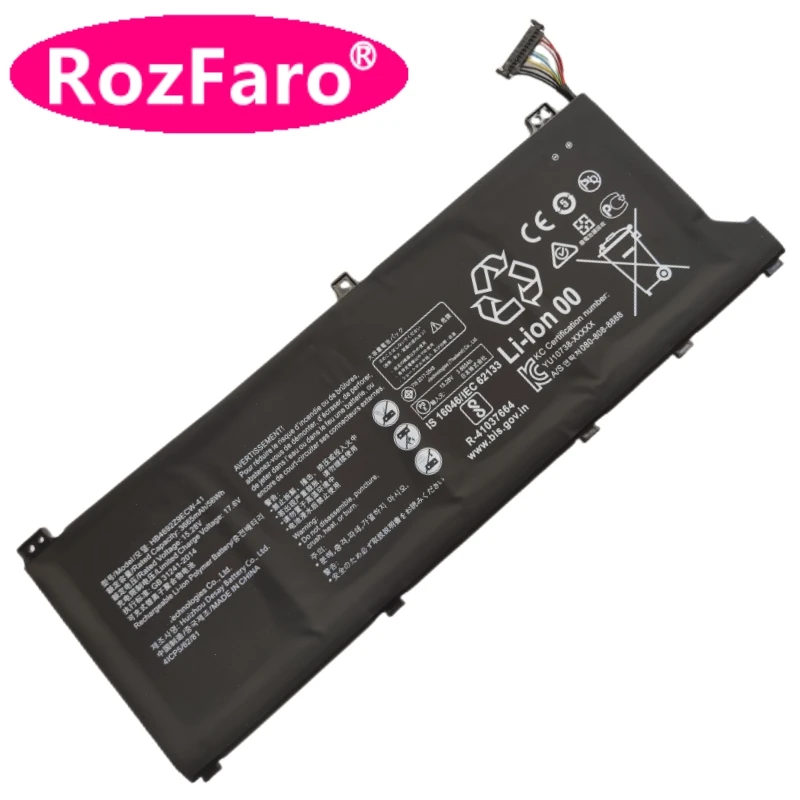 Rozfaroバッテリー,Huawei Matebook用,HB4692Z9ECW-41,d14,53010tvs,Nblk-WAX9X, Nbil-WFQ9, NDR-WFH9HN, NBB-WAQ9RP, NBZ-WB19